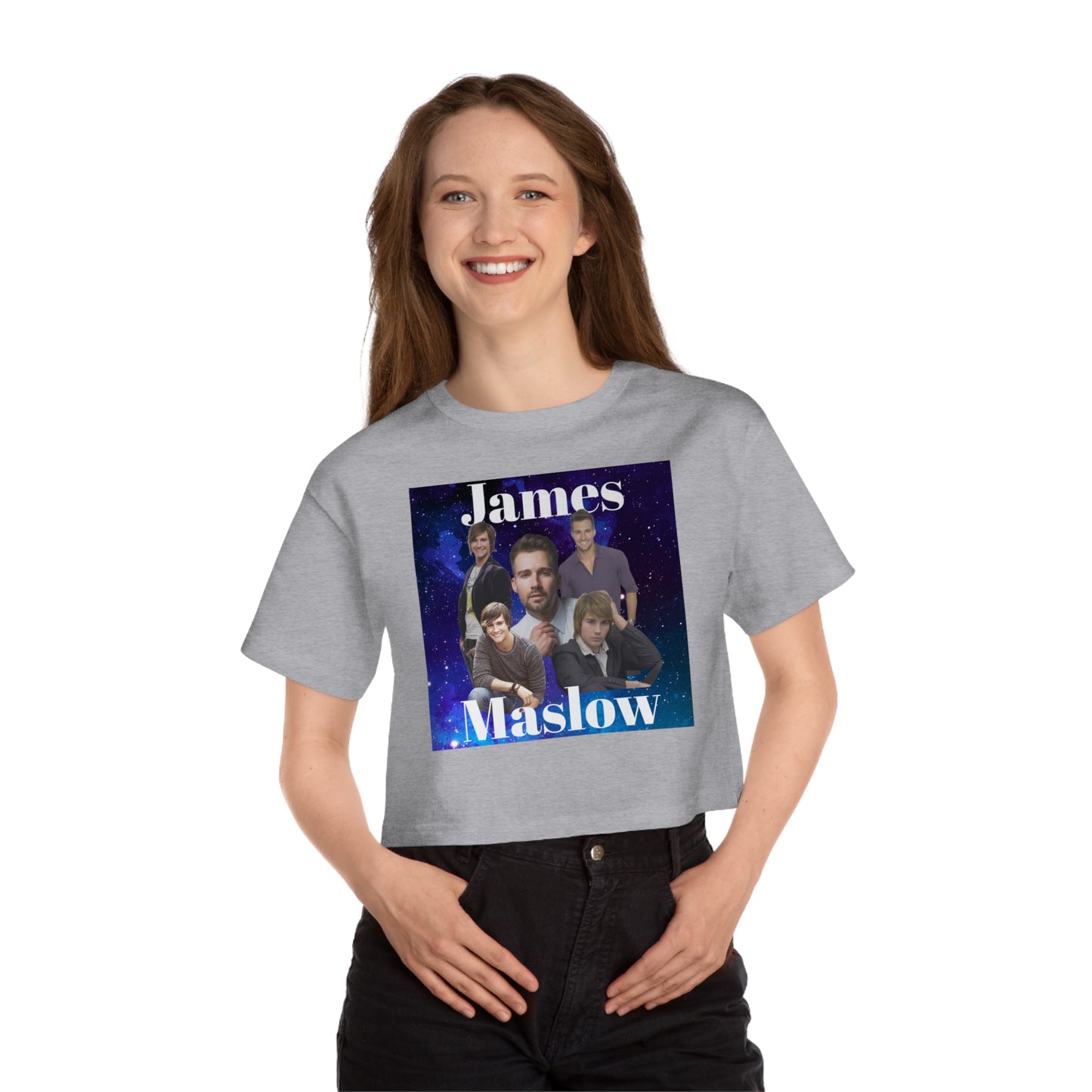 2 Sided Print - Big Time Rush - James Maslow - Champion Women's Heritage Cropped T-Shirt