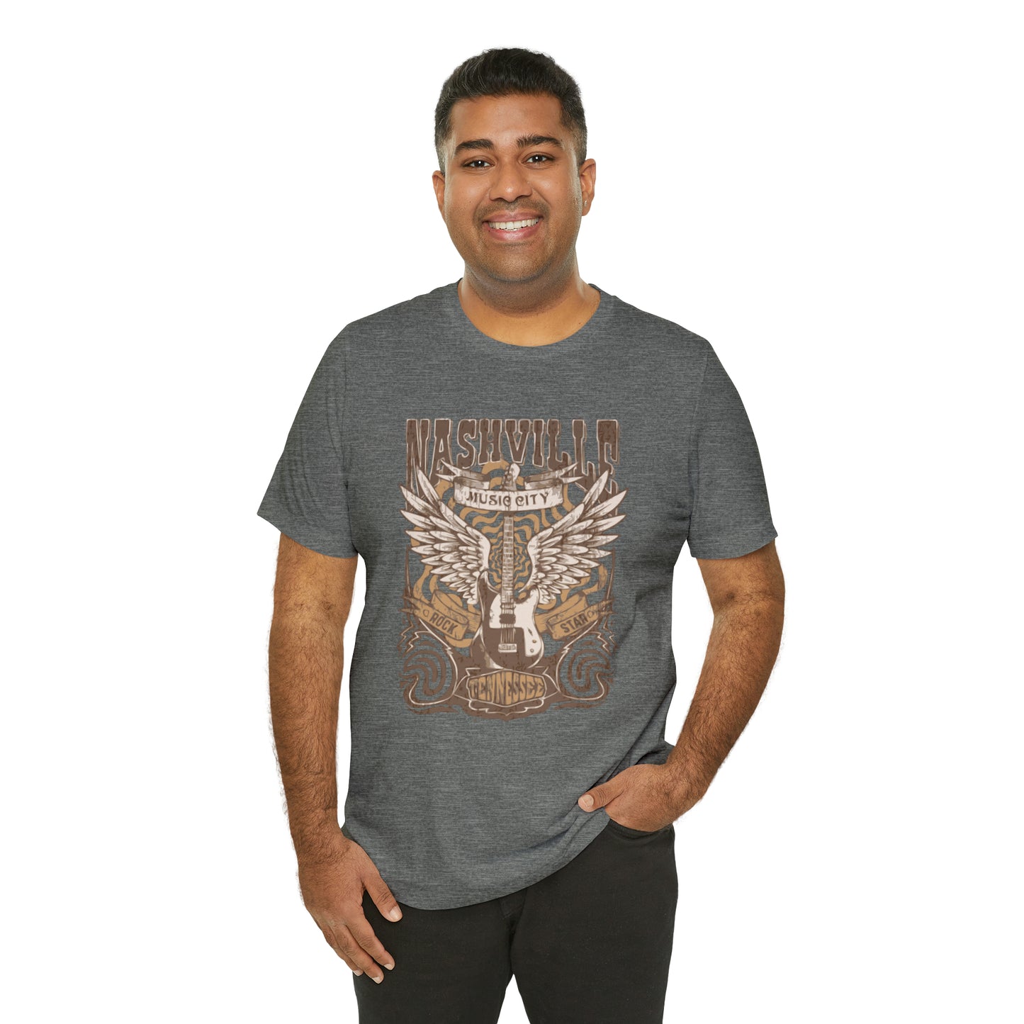 Nashville Music City Unisex Jersey Short Sleeve Tee