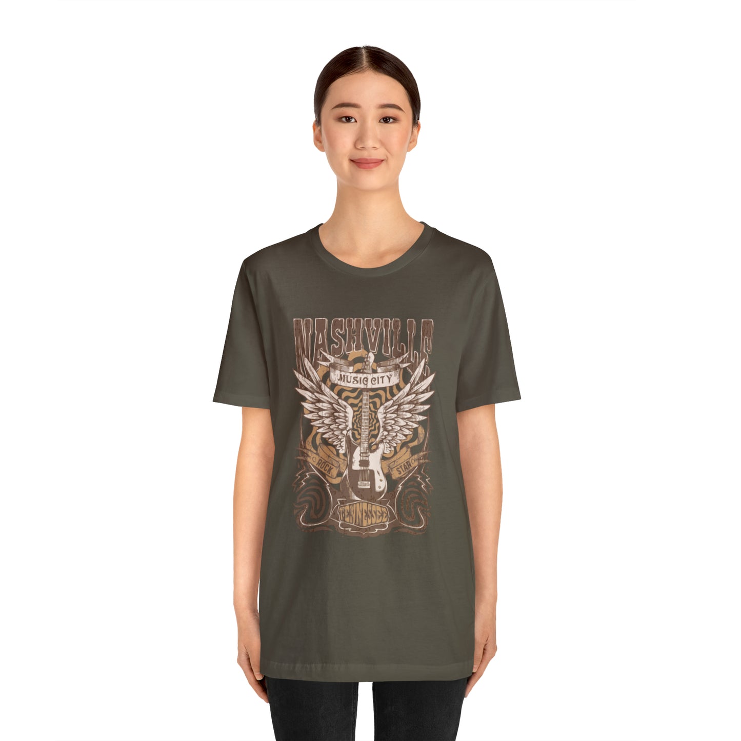 Nashville Music City Unisex Jersey Short Sleeve Tee