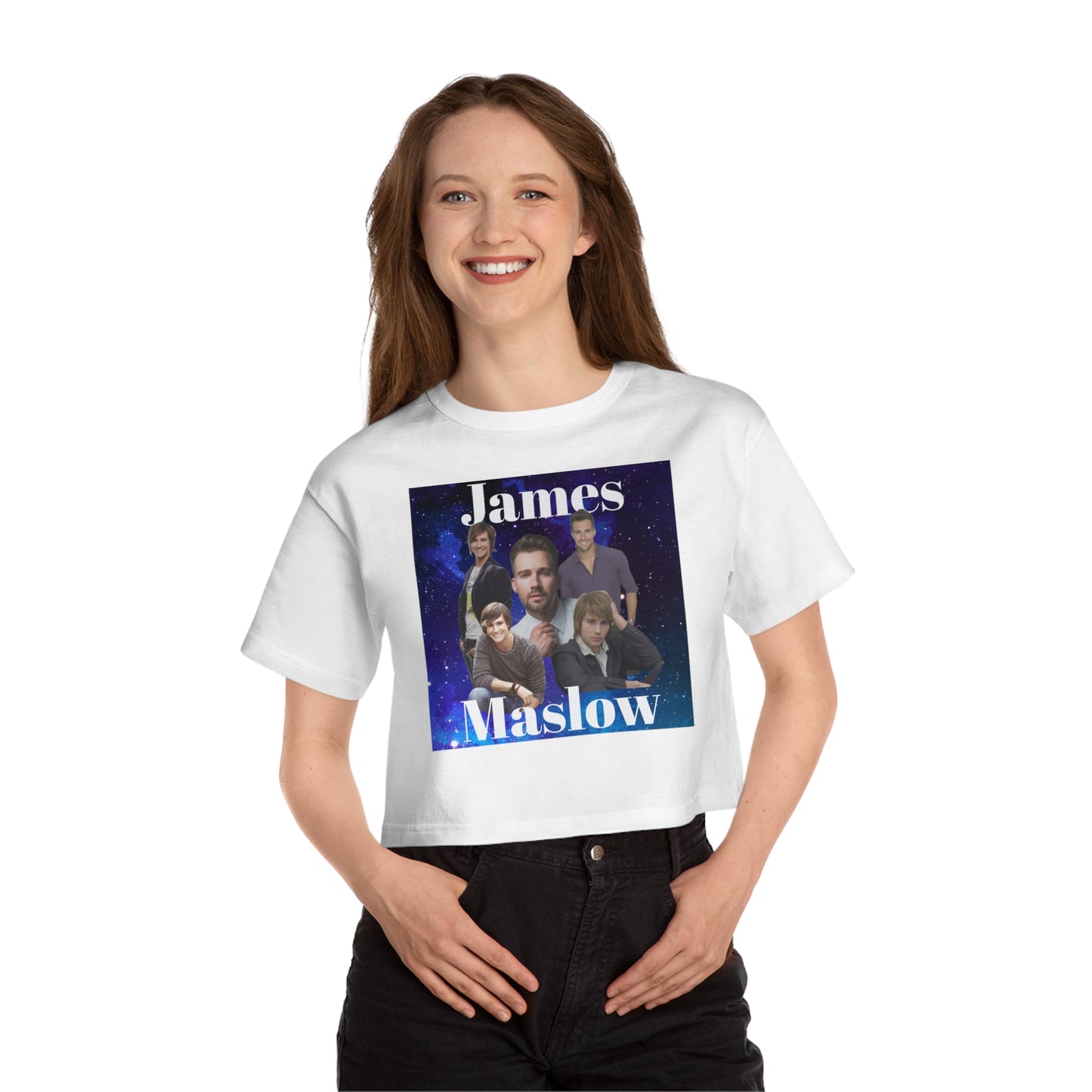 2 Sided Print - Big Time Rush - James Maslow - Champion Women's Heritage Cropped T-Shirt