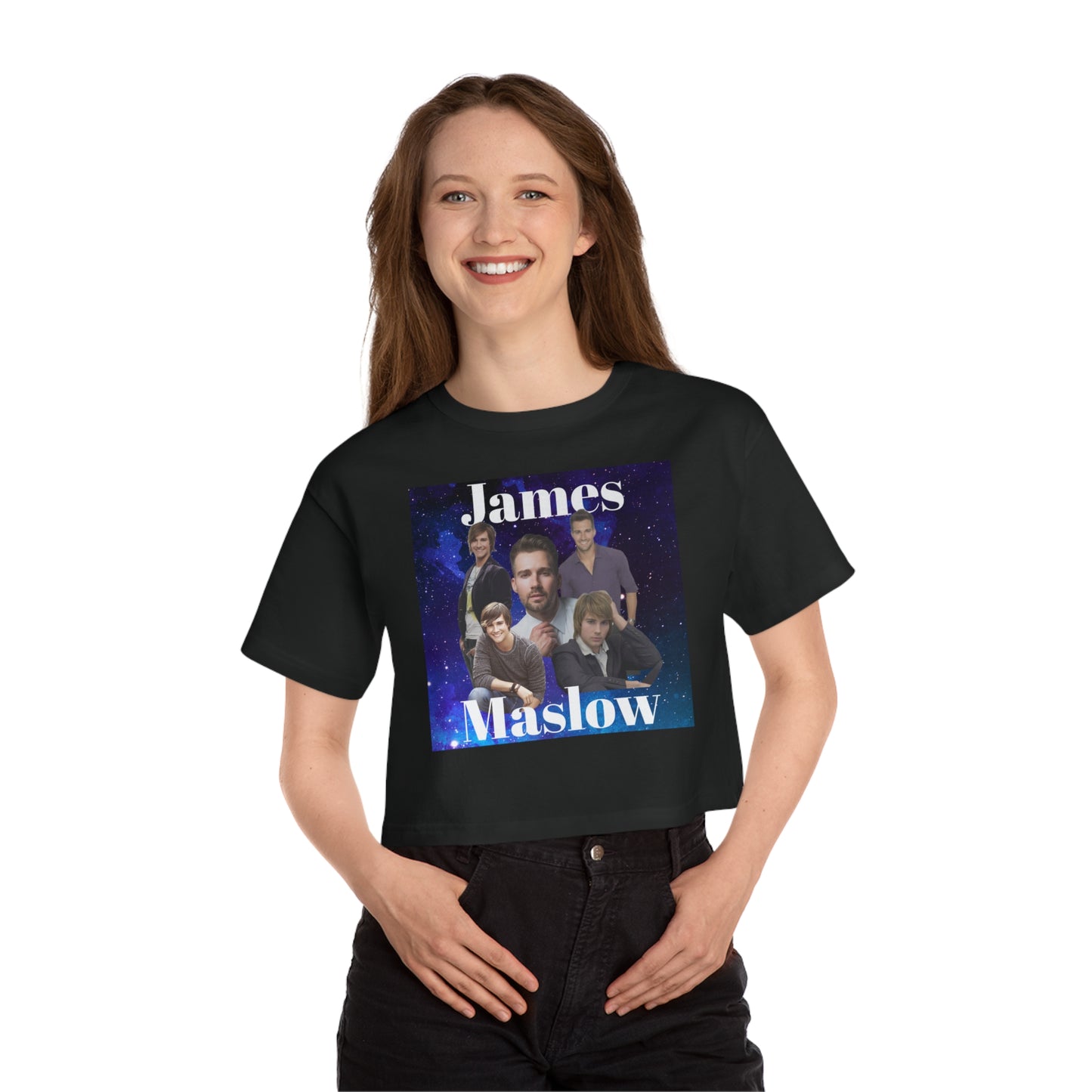 2 Sided Print - Big Time Rush - James Maslow - Champion Women's Heritage Cropped T-Shirt