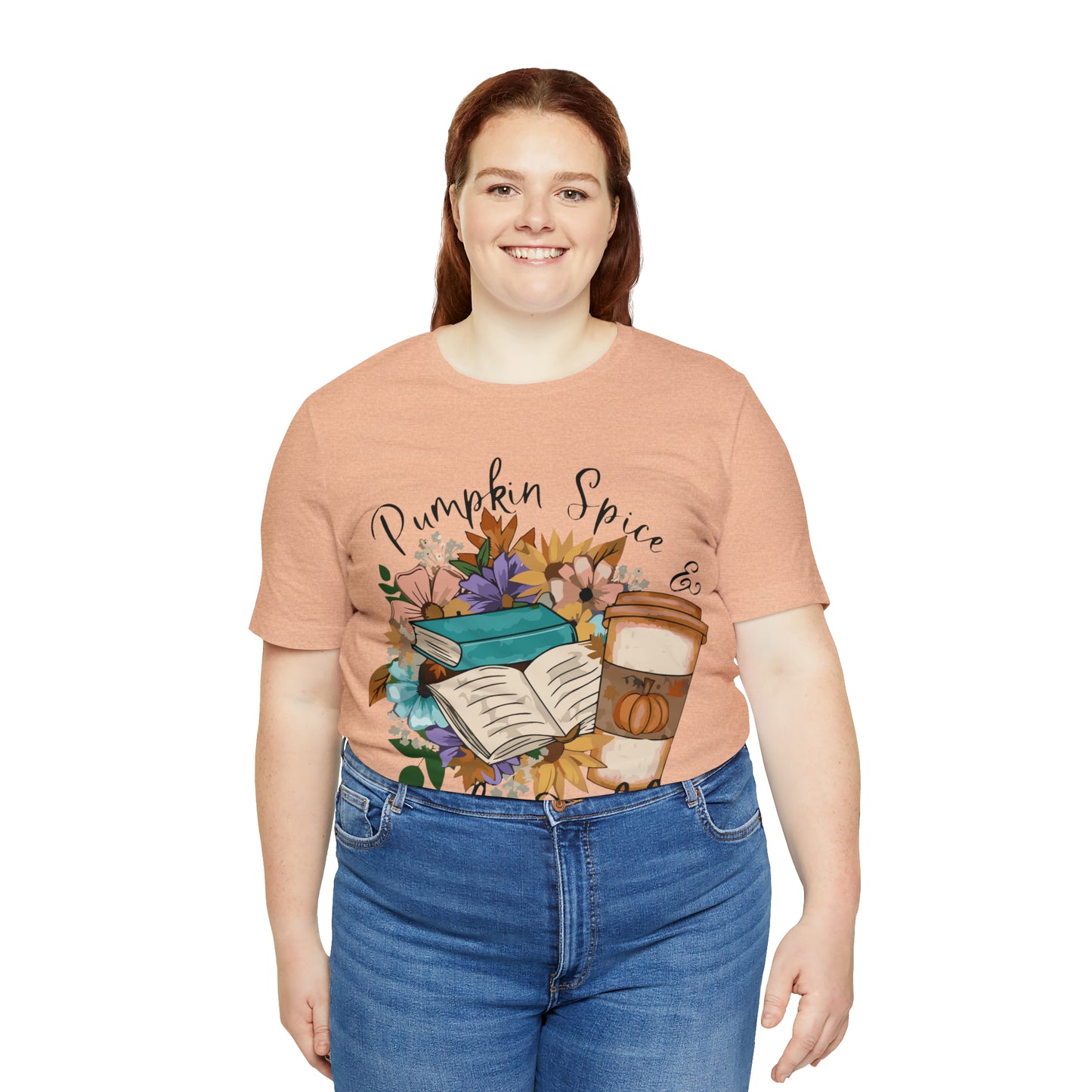 Pumpkin Spice & Books are Life Unisex Jersey Short Sleeve Tee
