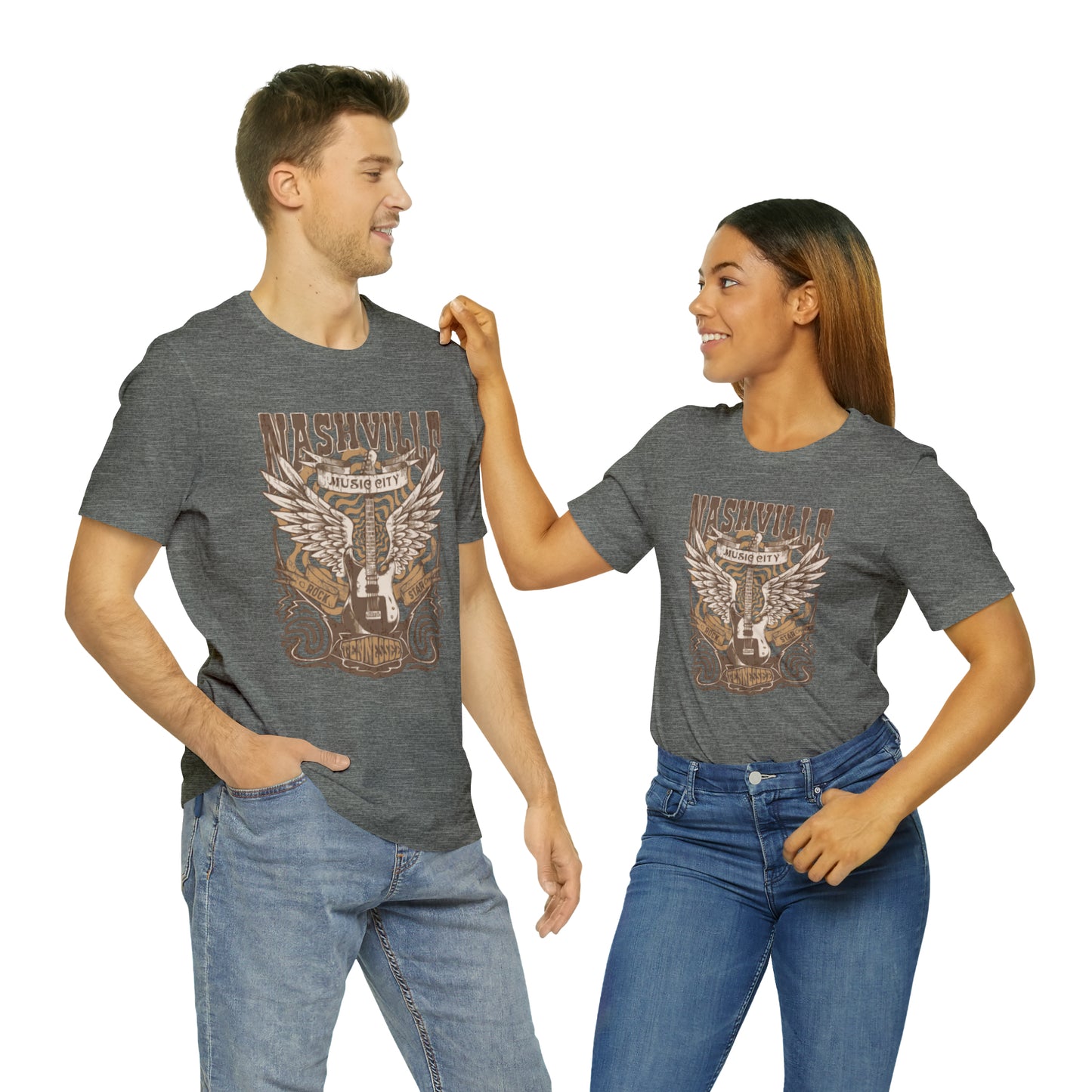 Nashville Music City Unisex Jersey Short Sleeve Tee