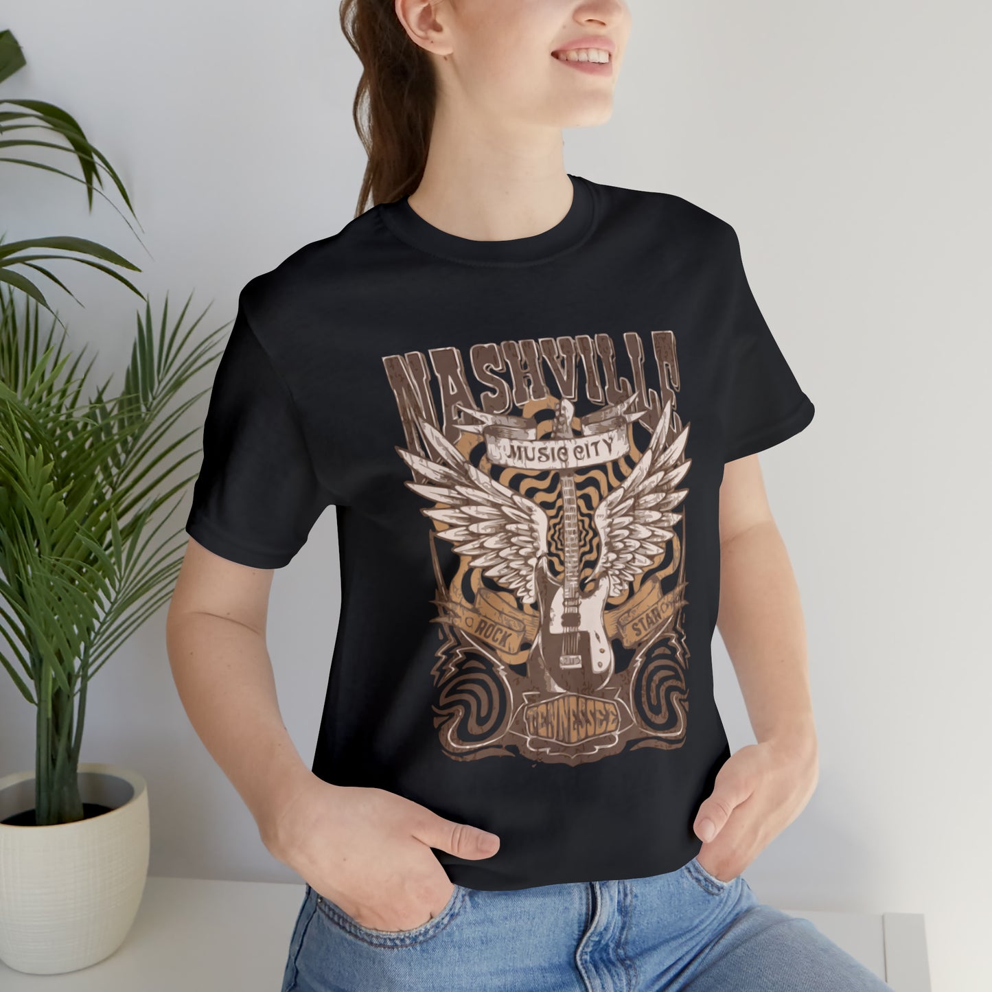 Nashville Music City Unisex Jersey Short Sleeve Tee