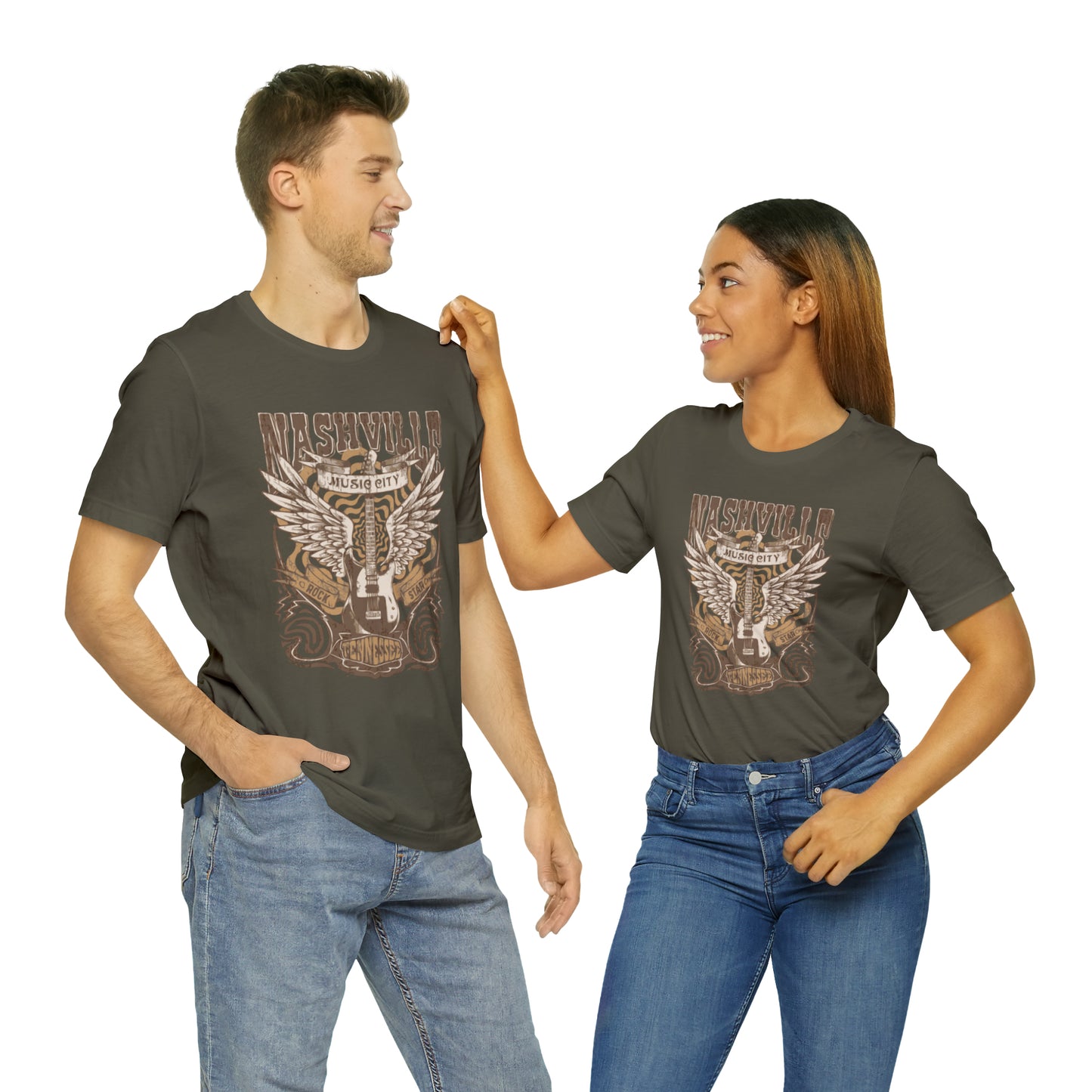 Nashville Music City Unisex Jersey Short Sleeve Tee