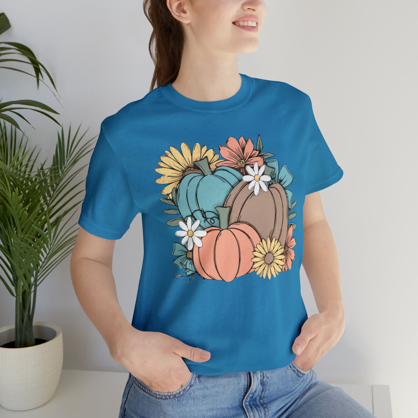 Fall Pumpkin Unisex Jersey Short Sleeve Tee