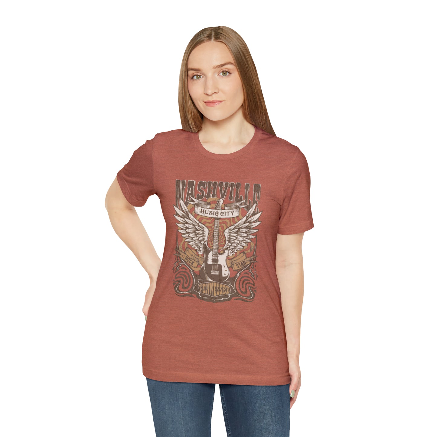 Nashville Music City Unisex Jersey Short Sleeve Tee