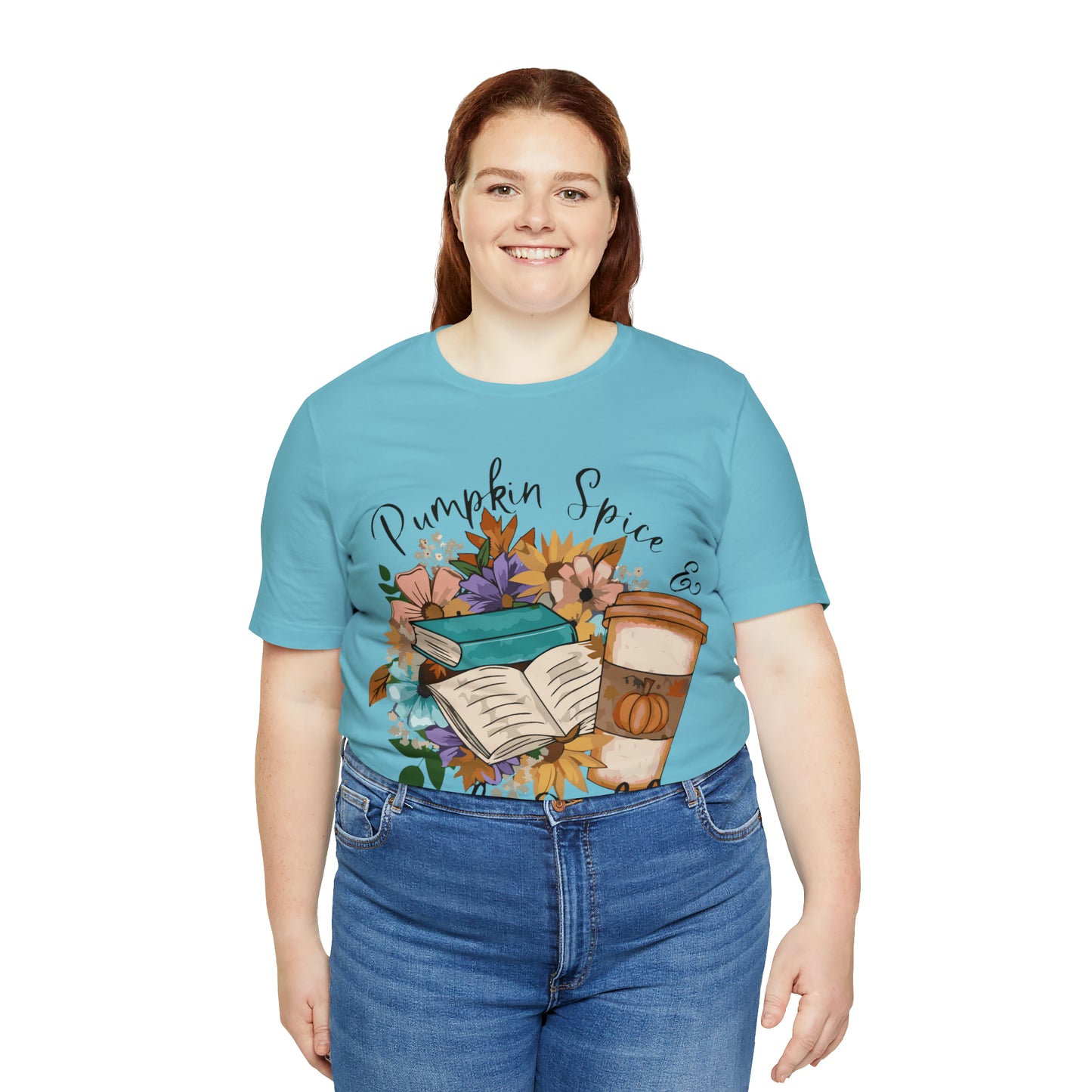 Pumpkin Spice & Books are Life Unisex Jersey Short Sleeve Tee