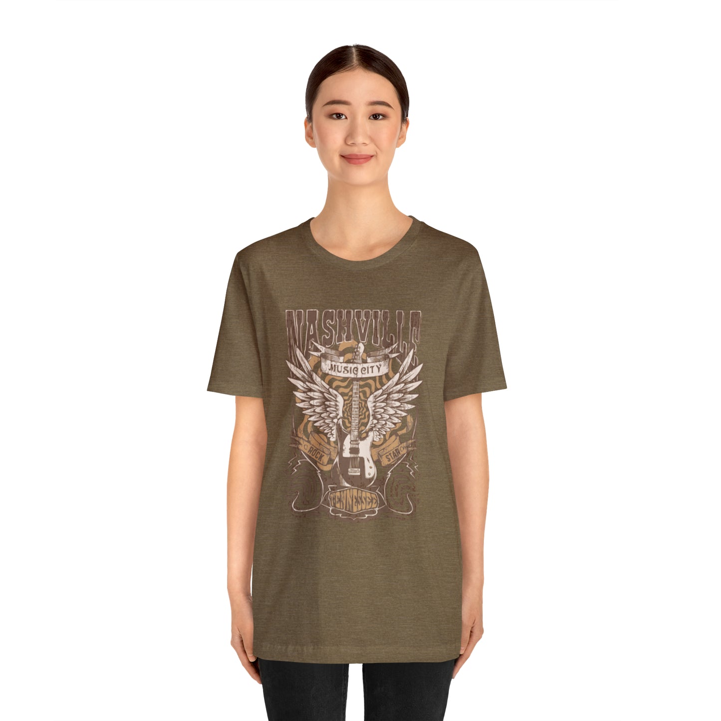 Nashville Music City Unisex Jersey Short Sleeve Tee