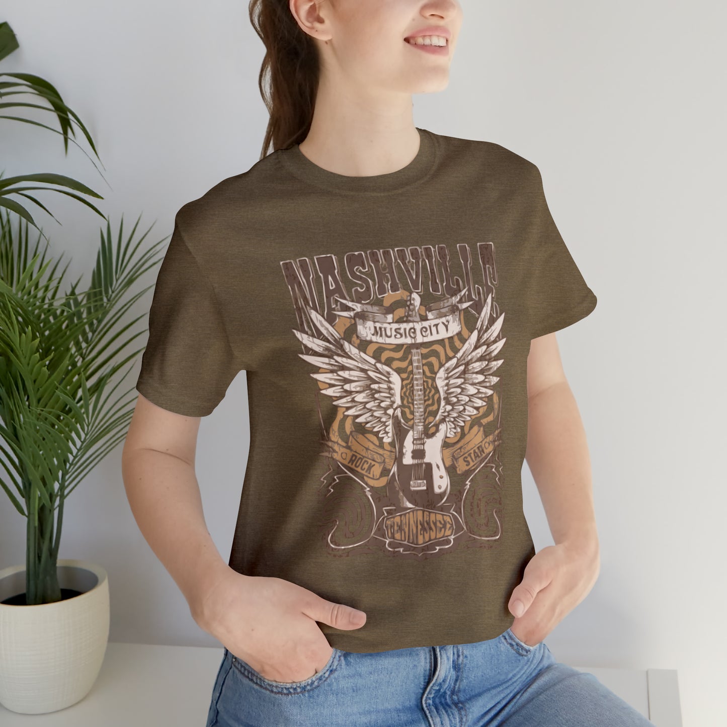 Nashville Music City Unisex Jersey Short Sleeve Tee