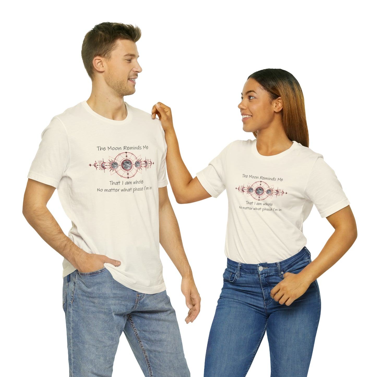 Moon Phase Inspirational Unisex Jersey Short Sleeve Tee