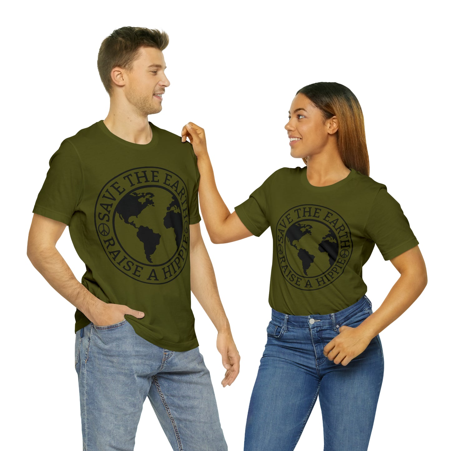 Save the Earth - Raise a Hippie Unisex Jersey Short Sleeve Tee