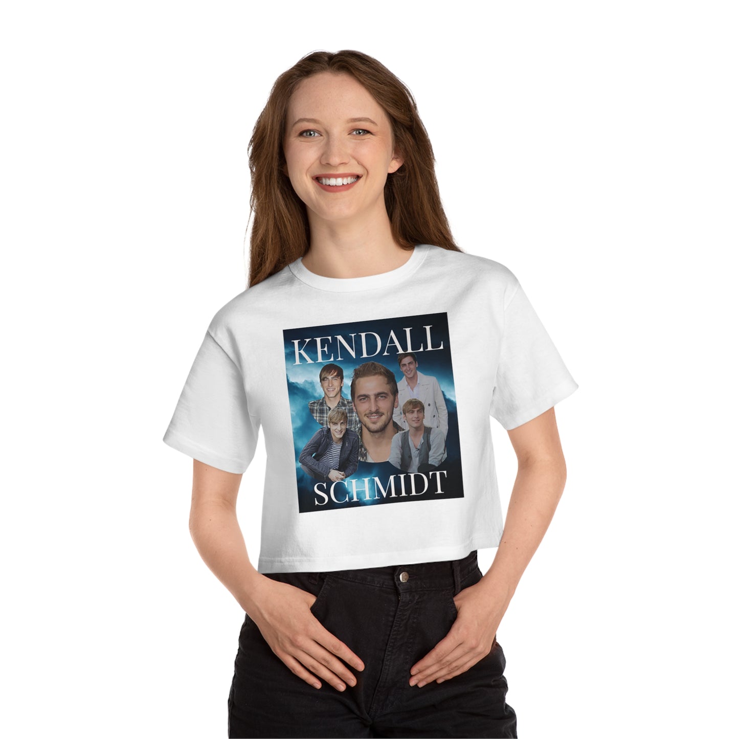 Big Time Rush - Kendall Schmidt Champion Women's Heritage Cropped T-Shirt
