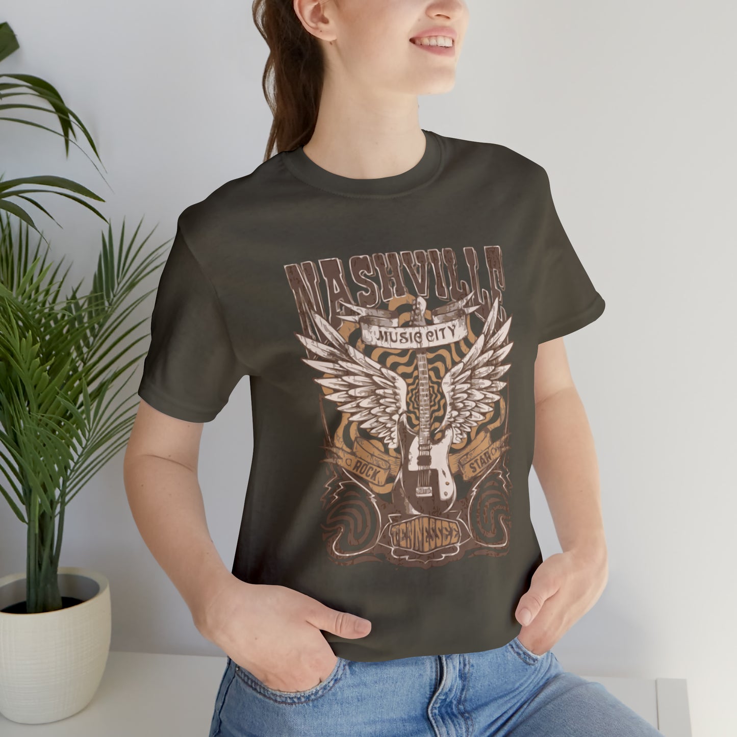 Nashville Music City Unisex Jersey Short Sleeve Tee