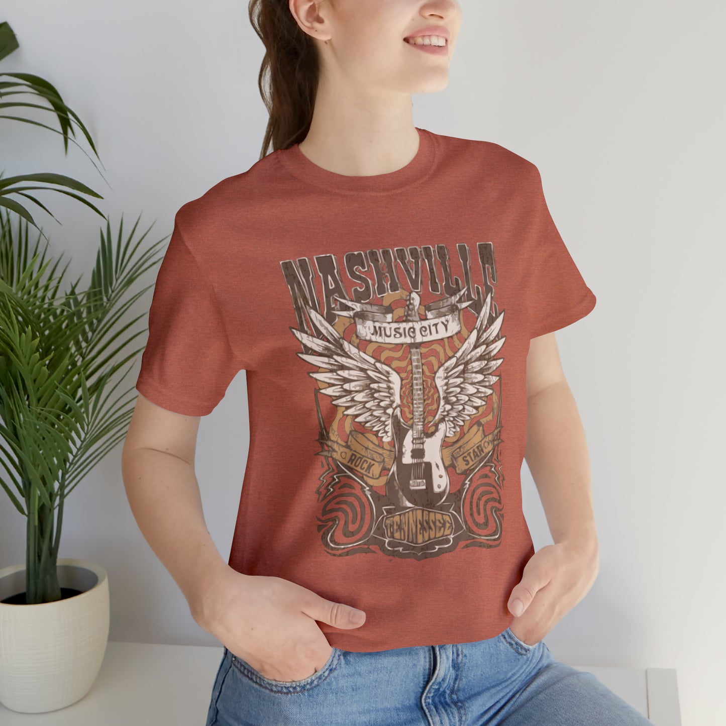 Nashville Music City Unisex Jersey Short Sleeve Tee