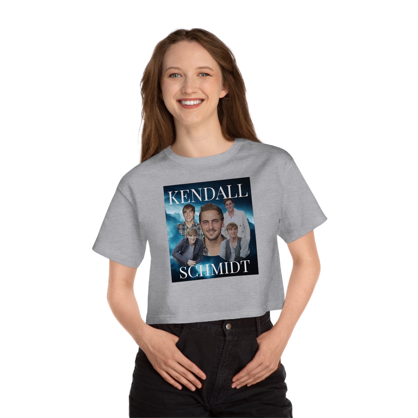 2 Sided Print - Big Time Rush - Kendall Schmidt Women's Heritage Cropped T-Shirt