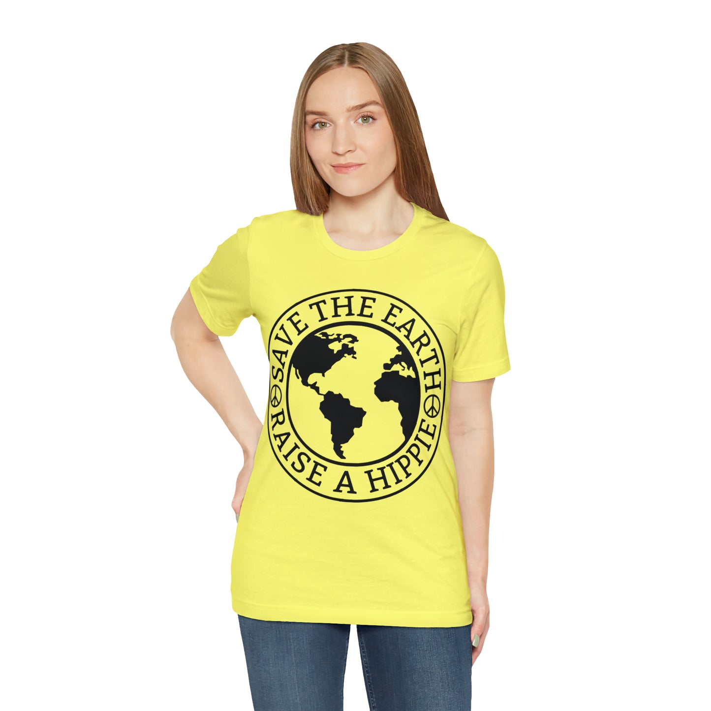 Save the Earth - Raise a Hippie Unisex Jersey Short Sleeve Tee