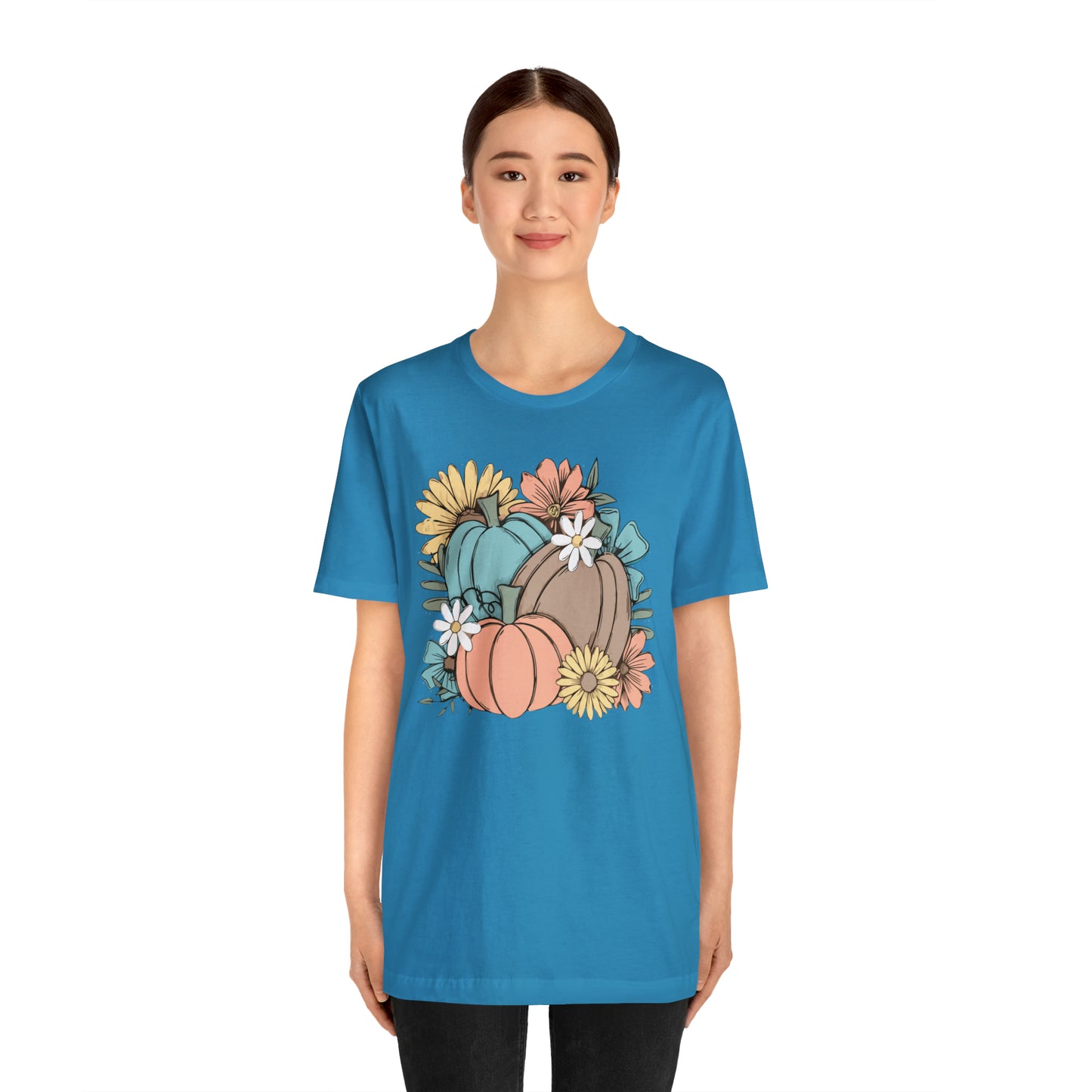 Fall Pumpkin Unisex Jersey Short Sleeve Tee
