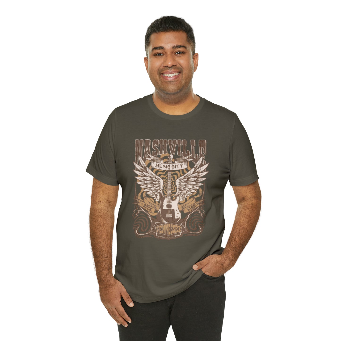 Nashville Music City Unisex Jersey Short Sleeve Tee