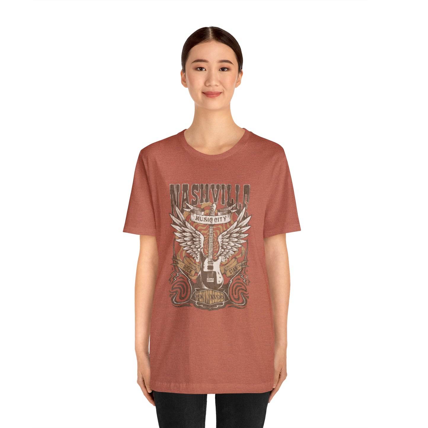 Nashville Music City Unisex Jersey Short Sleeve Tee