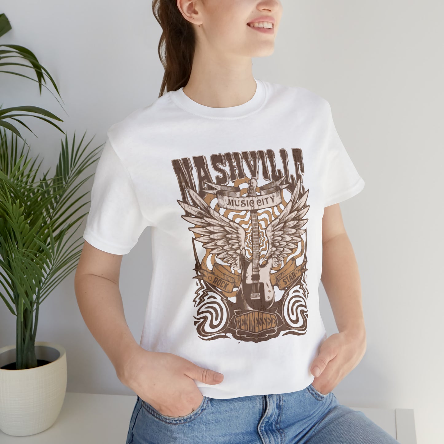 Nashville Music City Unisex Jersey Short Sleeve Tee