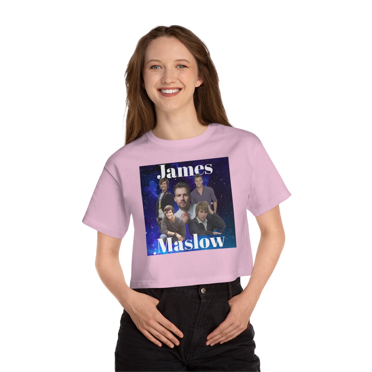 2 Sided Print - Big Time Rush - James Maslow - Champion Women's Heritage Cropped T-Shirt