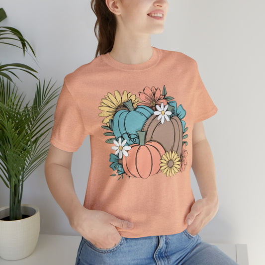 Fall Pumpkin Unisex Jersey Short Sleeve Tee