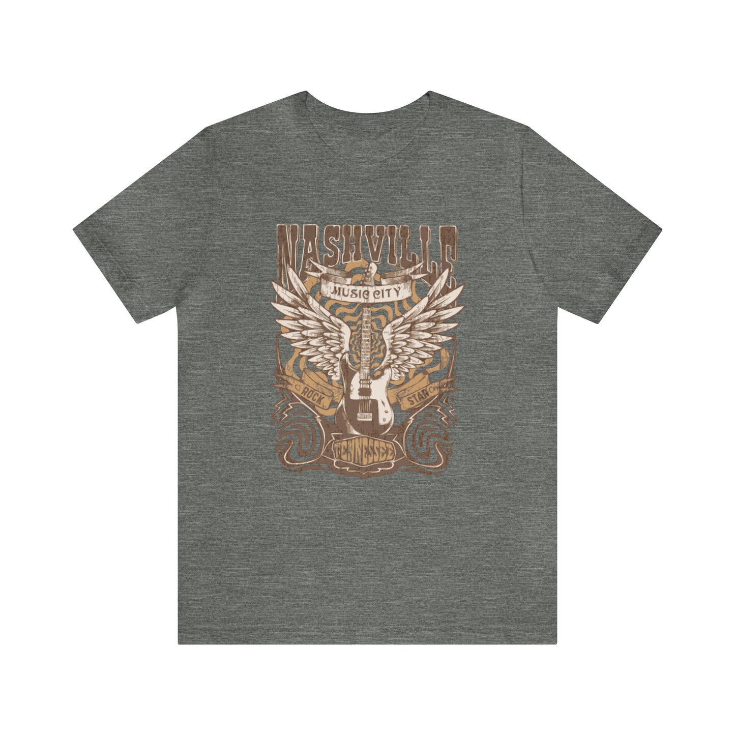 Nashville Music City Unisex Jersey Short Sleeve Tee