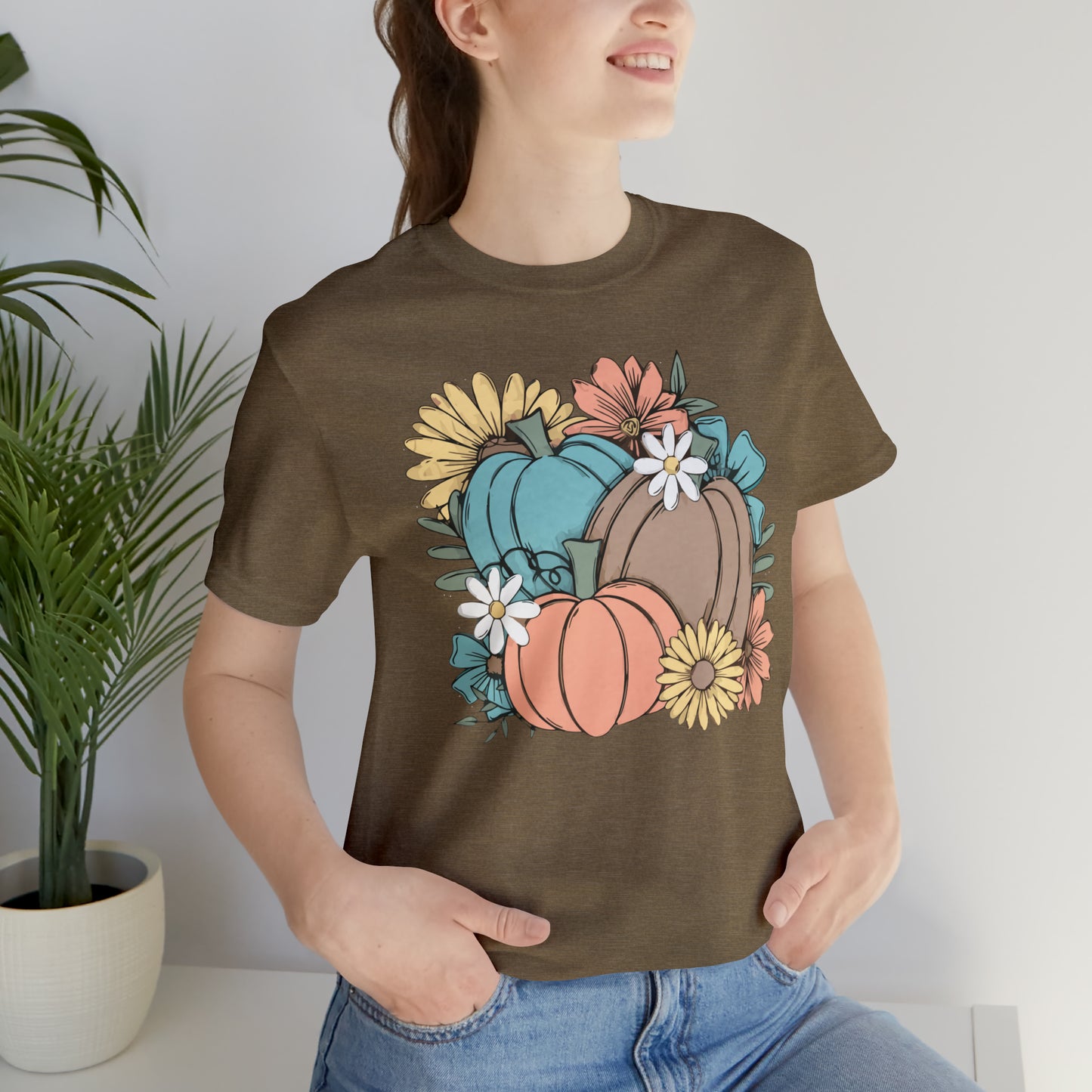Fall Pumpkin Unisex Jersey Short Sleeve Tee