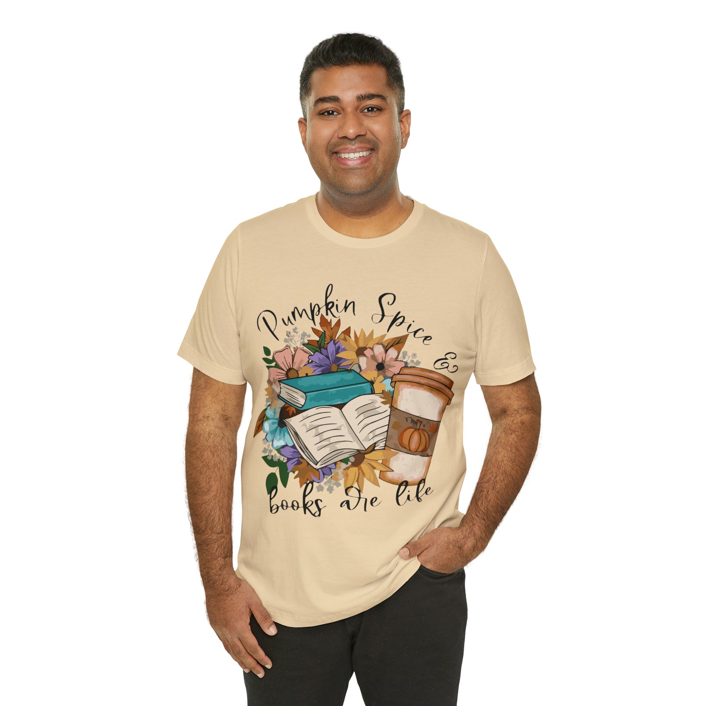 Pumpkin Spice & Books are Life Unisex Jersey Short Sleeve Tee