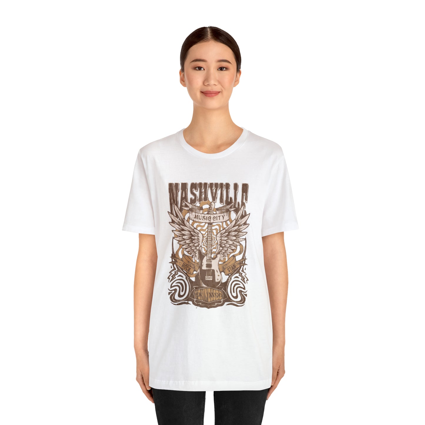 Nashville Music City Unisex Jersey Short Sleeve Tee