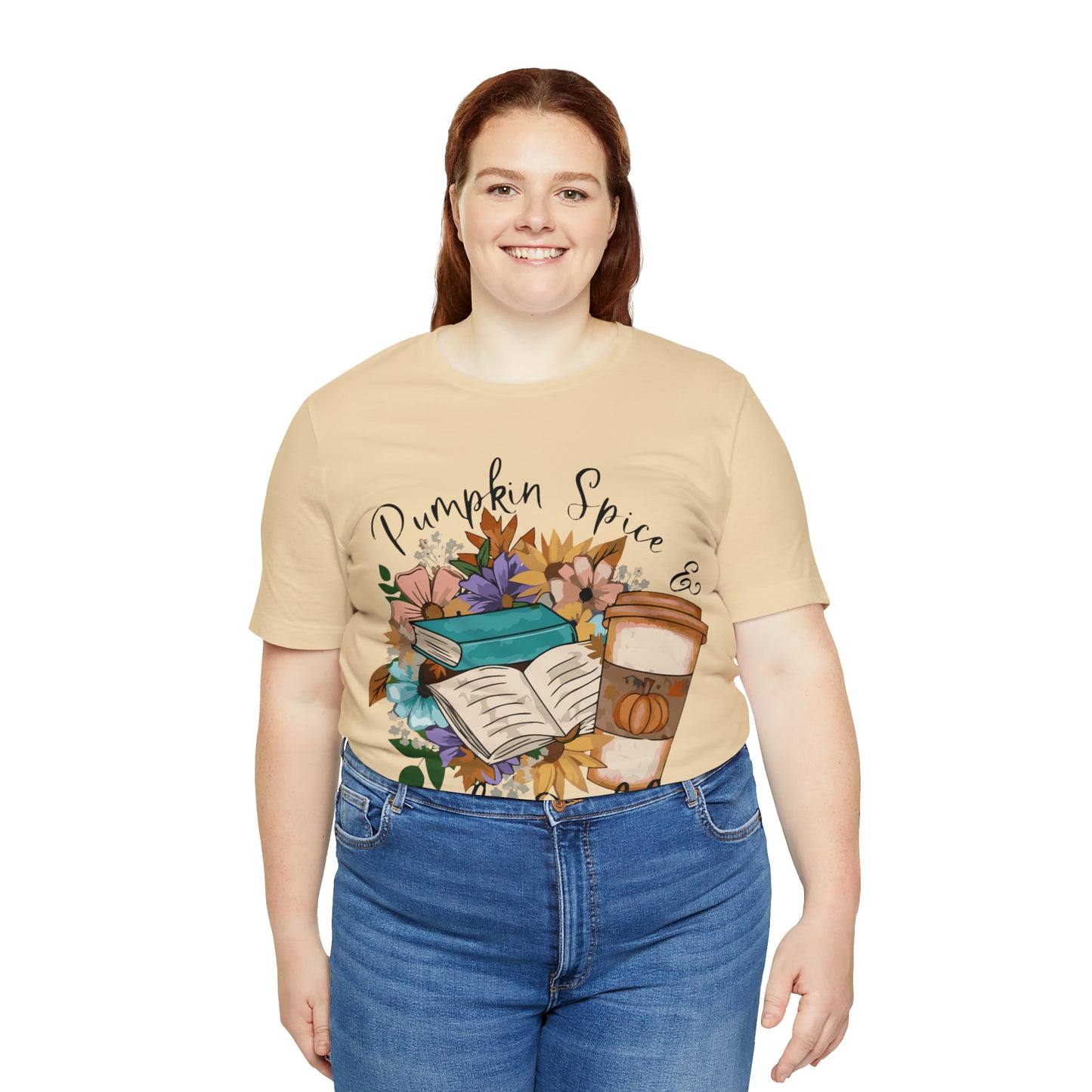 Pumpkin Spice & Books are Life Unisex Jersey Short Sleeve Tee