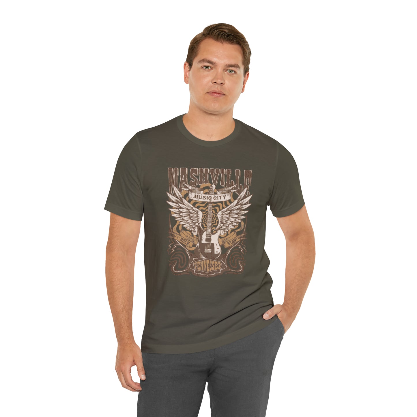Nashville Music City Unisex Jersey Short Sleeve Tee
