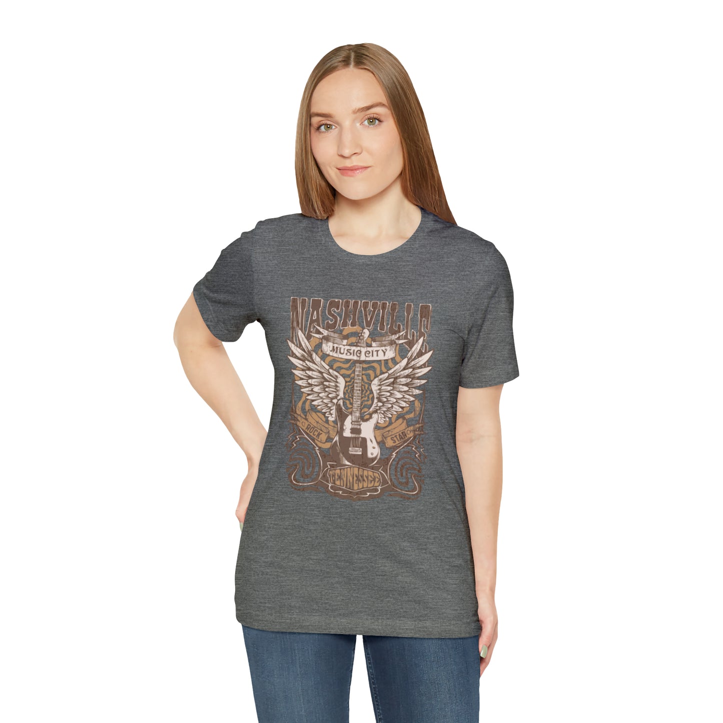 Nashville Music City Unisex Jersey Short Sleeve Tee