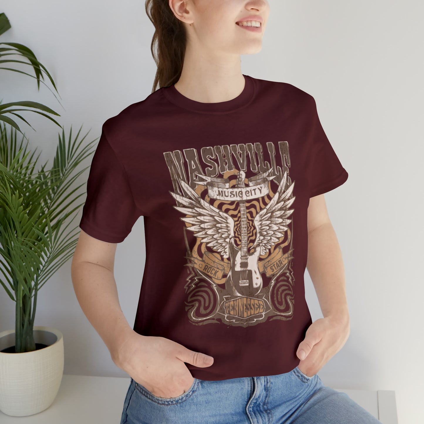 Nashville Music City Unisex Jersey Short Sleeve Tee