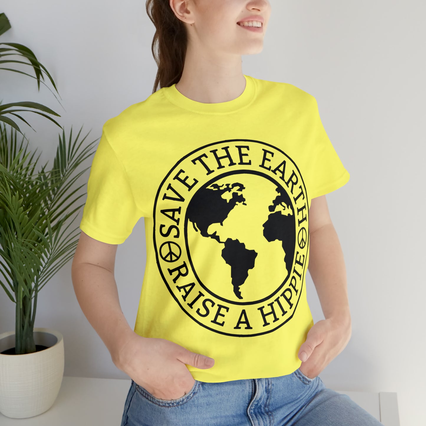 Save the Earth - Raise a Hippie Unisex Jersey Short Sleeve Tee