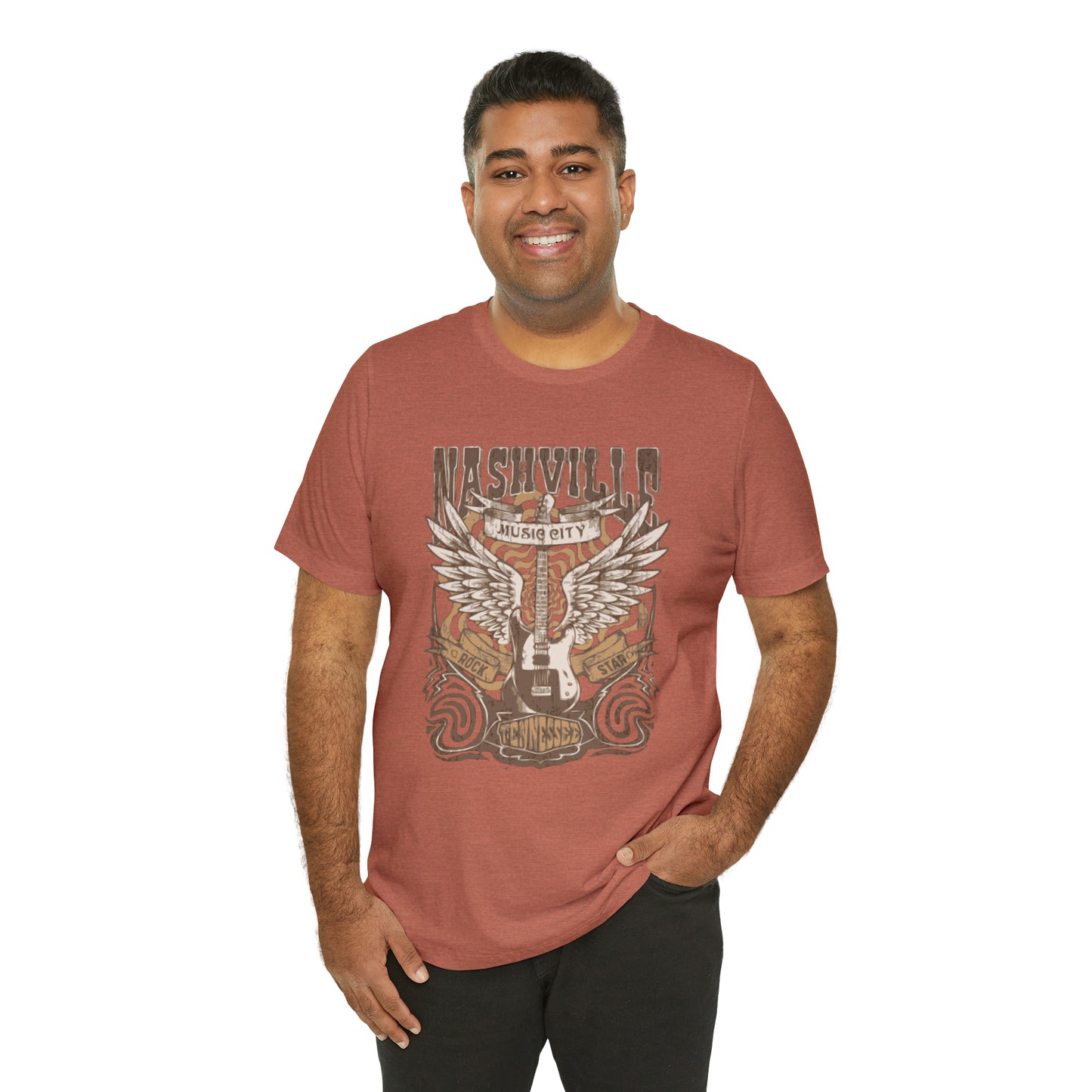Nashville Music City Unisex Jersey Short Sleeve Tee
