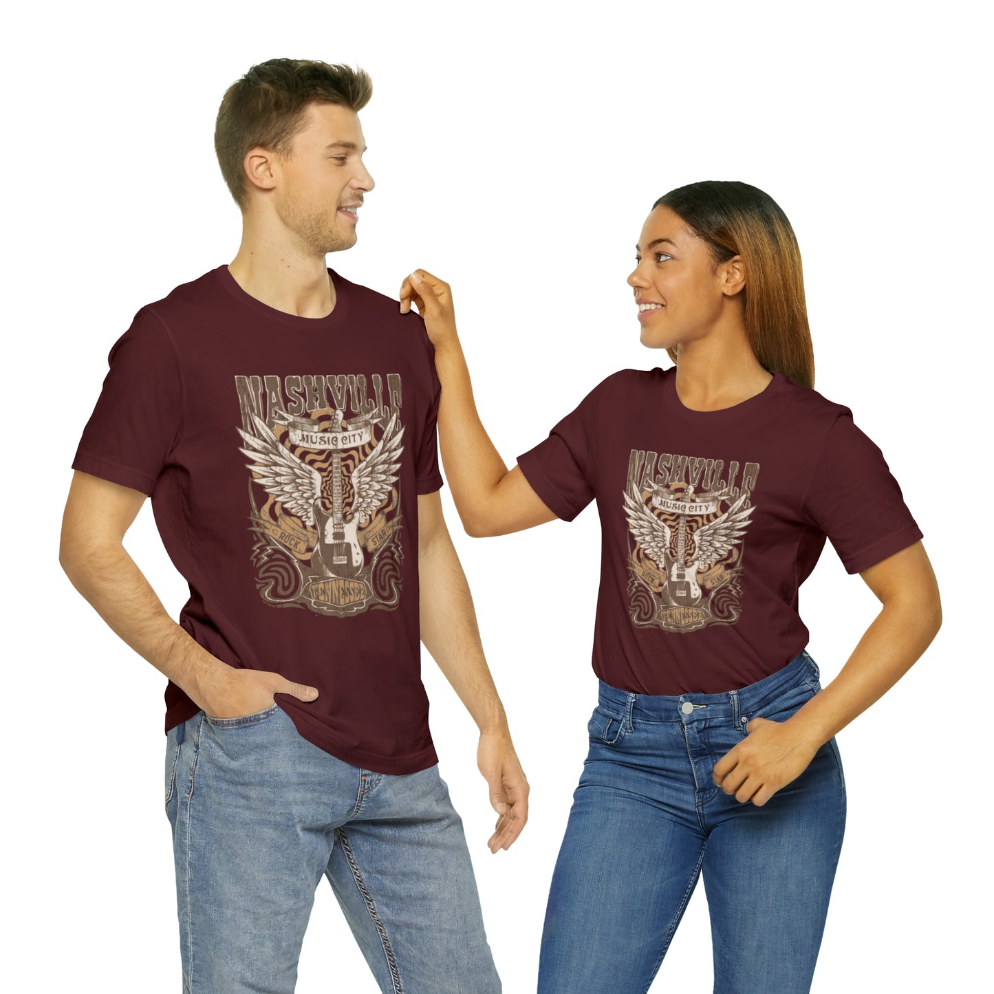 Nashville Music City Unisex Jersey Short Sleeve Tee