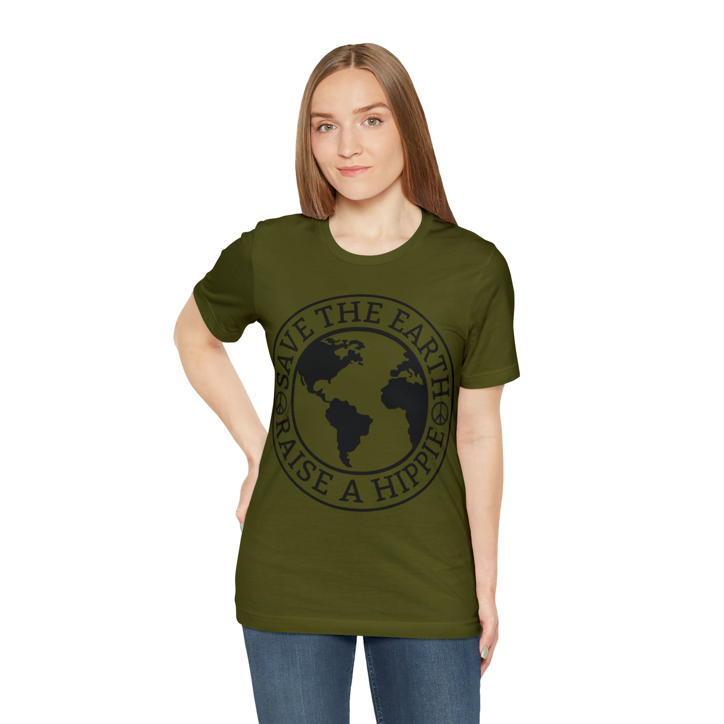 Save the Earth - Raise a Hippie Unisex Jersey Short Sleeve Tee
