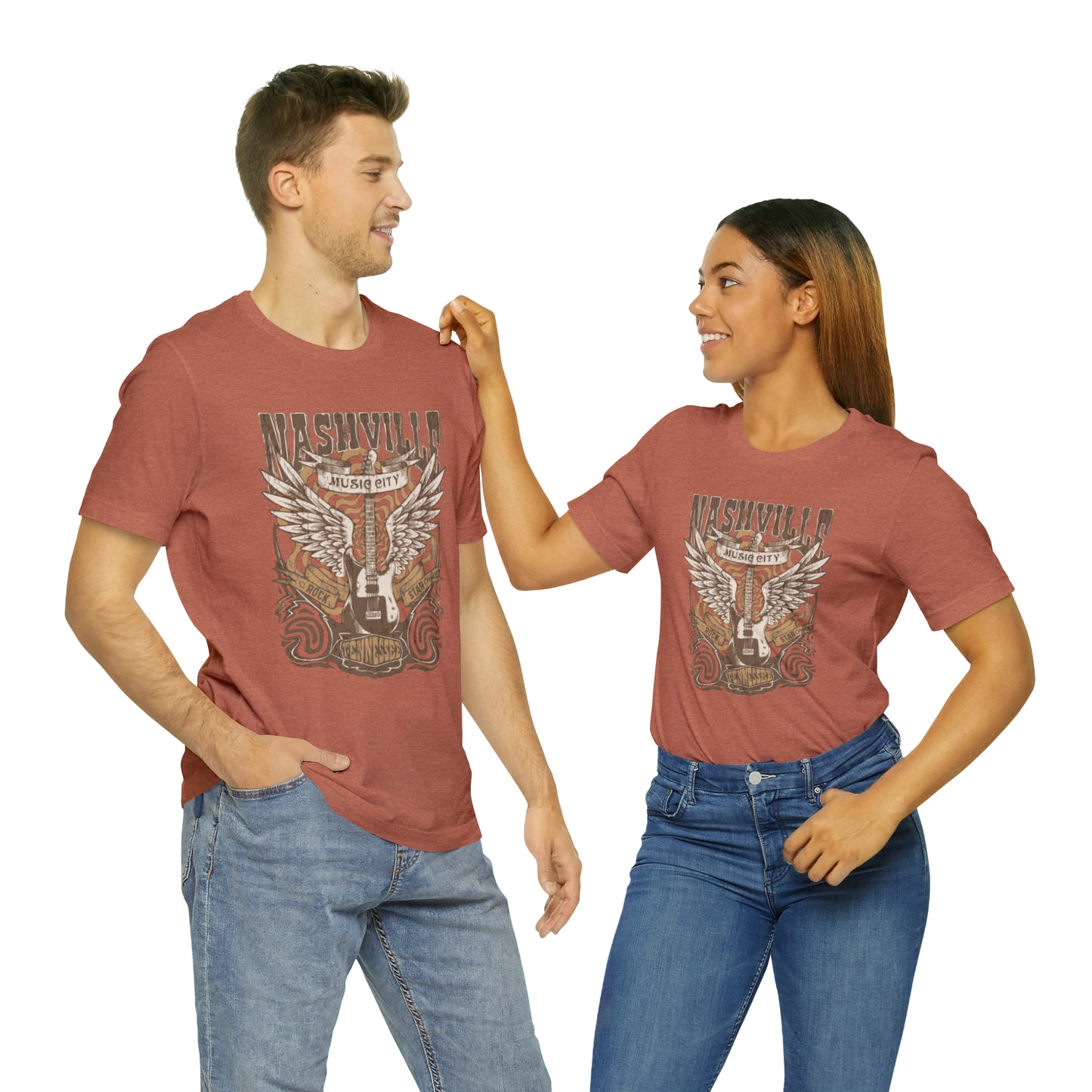 Nashville Music City Unisex Jersey Short Sleeve Tee