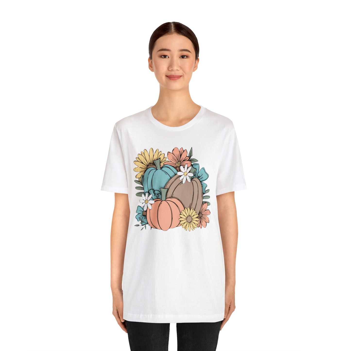 Fall Pumpkin Unisex Jersey Short Sleeve Tee