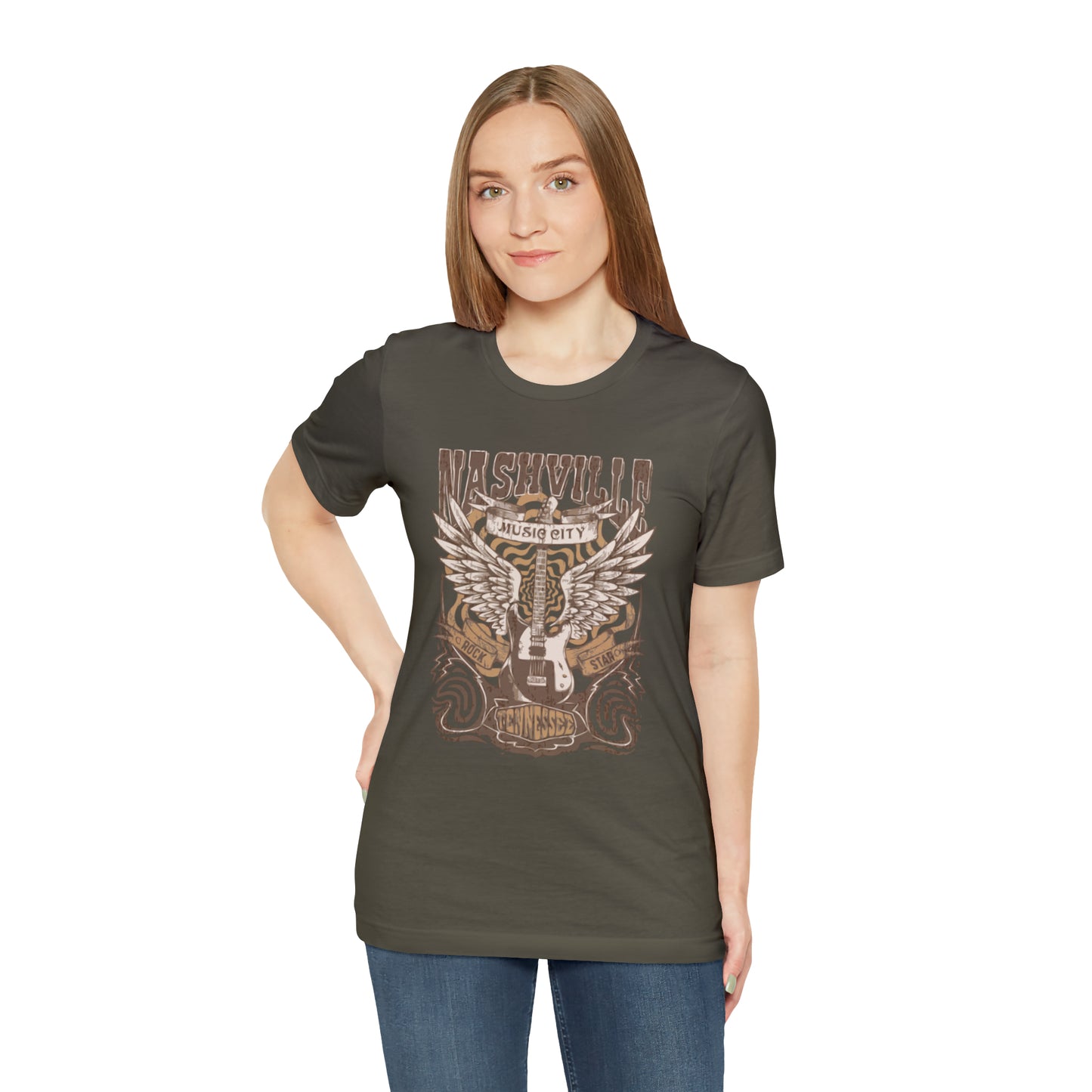 Nashville Music City Unisex Jersey Short Sleeve Tee