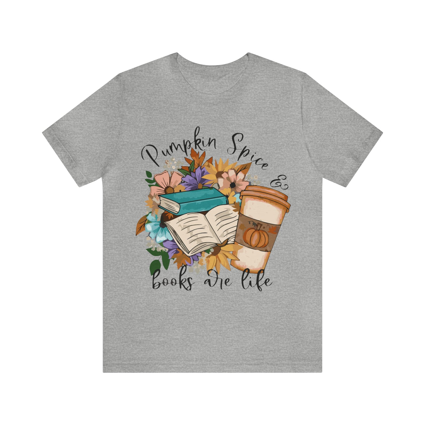 Pumpkin Spice & Books are Life Unisex Jersey Short Sleeve Tee