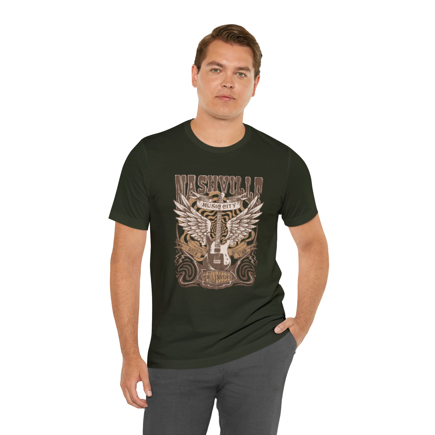 Nashville Music City Unisex Jersey Short Sleeve Tee