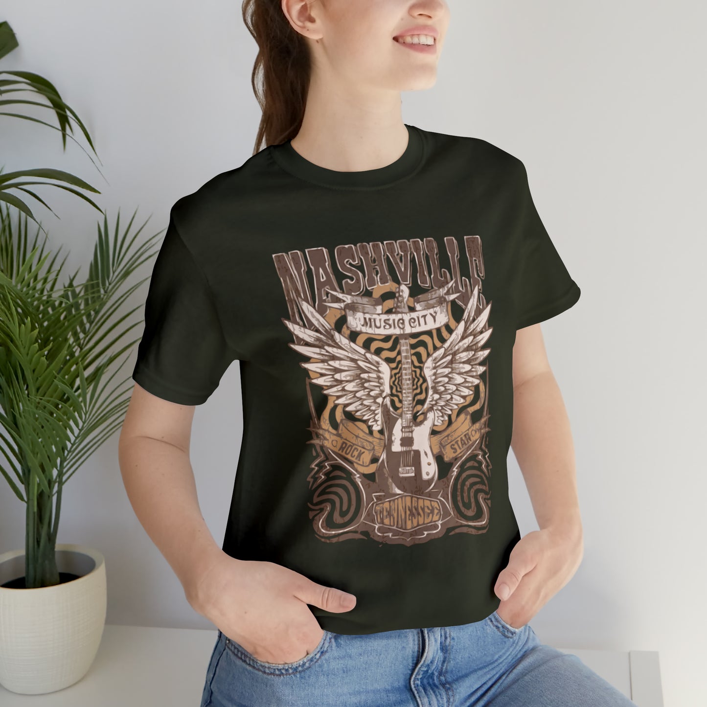 Nashville Music City Unisex Jersey Short Sleeve Tee