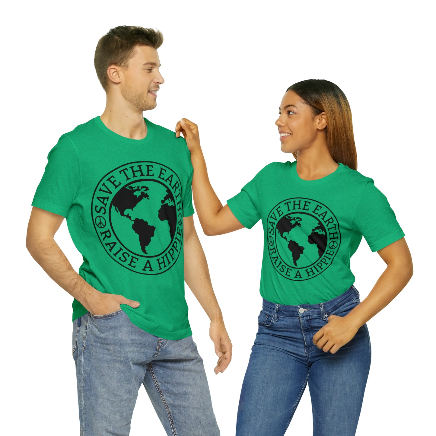 Save the Earth - Raise a Hippie Unisex Jersey Short Sleeve Tee