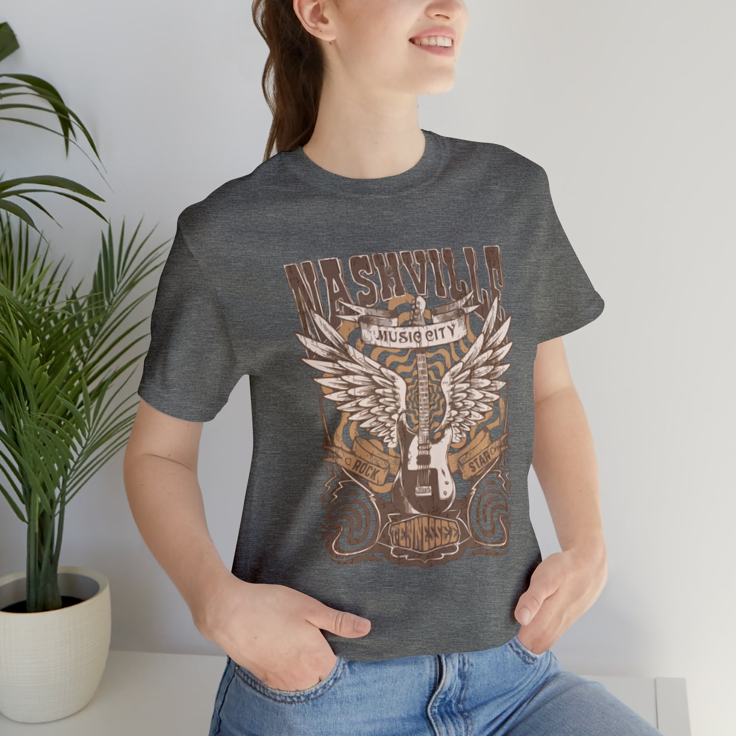 Nashville Music City Unisex Jersey Short Sleeve Tee