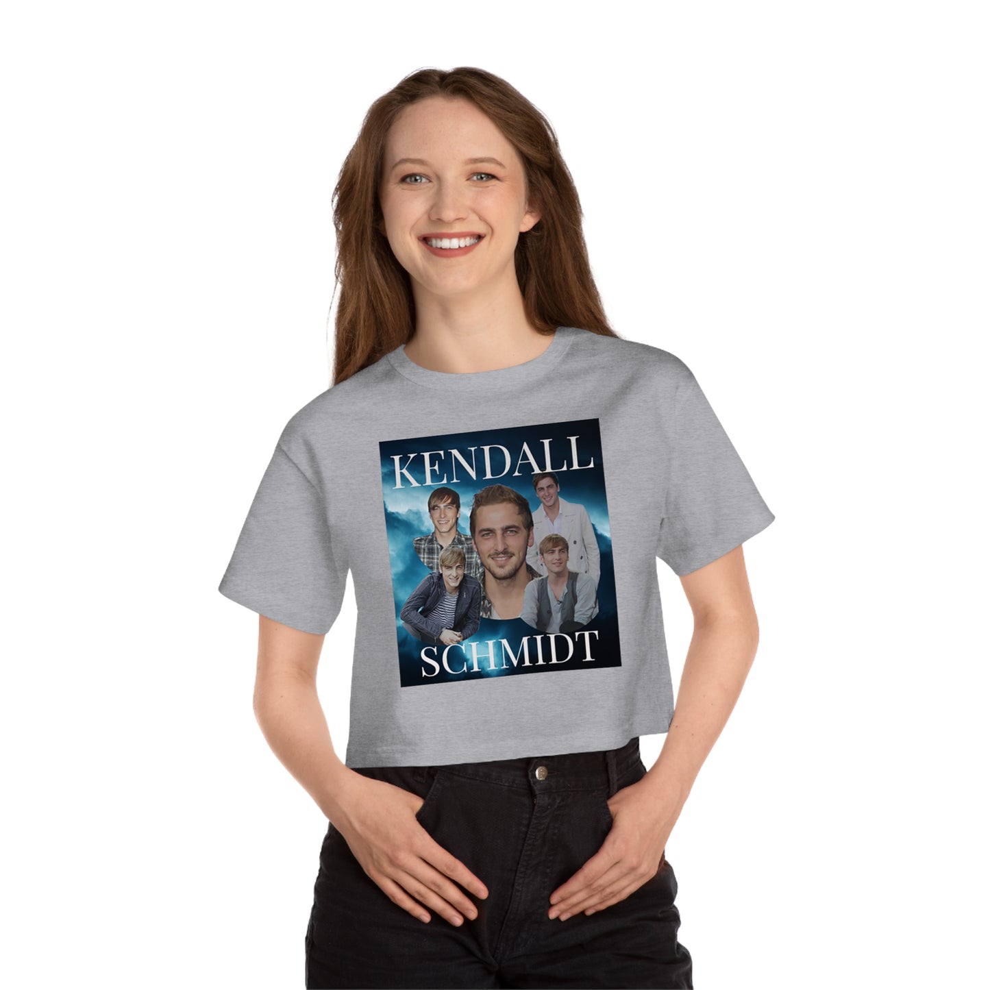 Big Time Rush - Kendall Schmidt Champion Women's Heritage Cropped T-Shirt