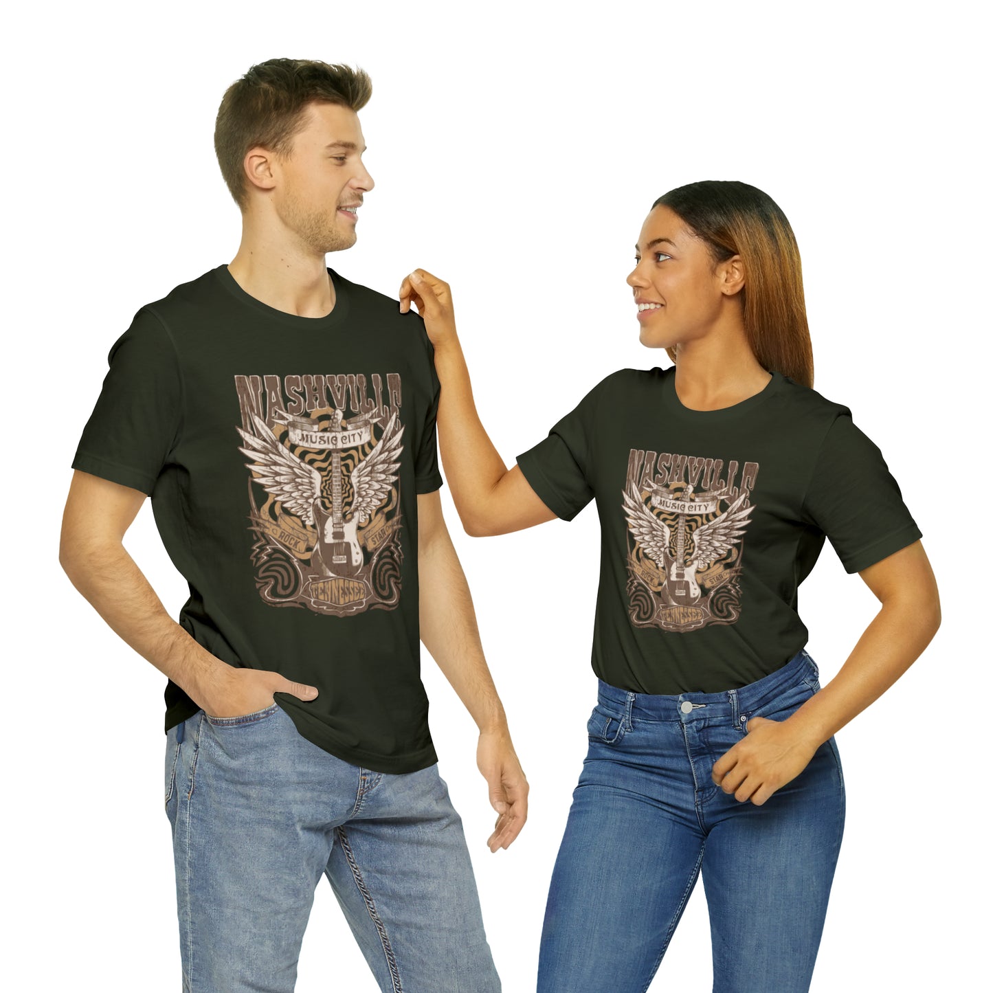 Nashville Music City Unisex Jersey Short Sleeve Tee