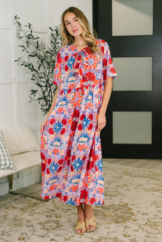 Art of Loving Bow Detail Floral Dress